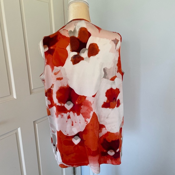 Loft Large Sleeveless Blouse - Lightweight Sassy Red Pattern - Picture 4 of 6